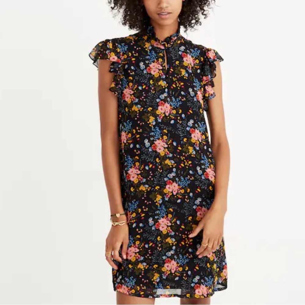 Madewell x No.6 - Silk Beacon Dress in Garden Bouquet